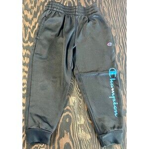 Boy's Champion Sweatpants Black Blue Pull On (914)